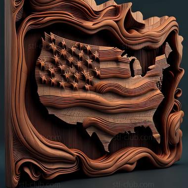 3D model united states (STL)